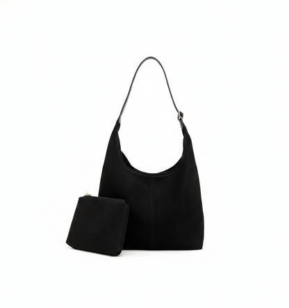 Dollcini, Women's Large Street Fashion Shoulder Bag with Cosmetic Pouch – Faux Leather, Magnetic Closure, for Everyday Use