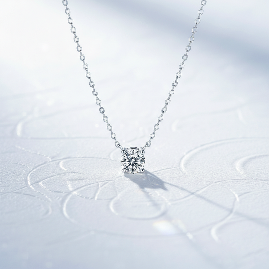 Dollcini 3 Carat Moissanite Necklace – 925 Sterling Silver