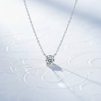 Dollcini 3 Carat Moissanite Necklace – 925 Sterling Silver
