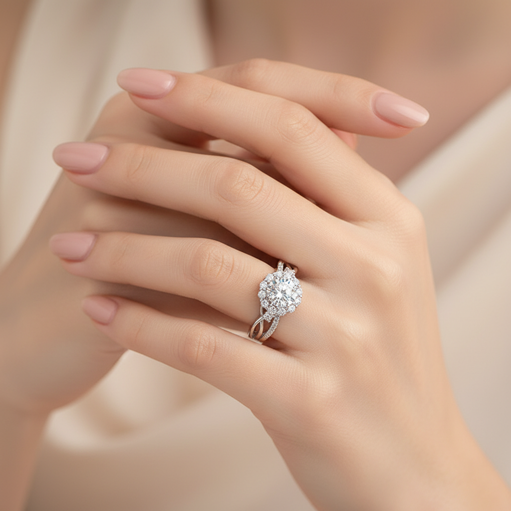 Dollcini 1-Carat Moissanite Ring - 925 Silver, With GRA Certificate