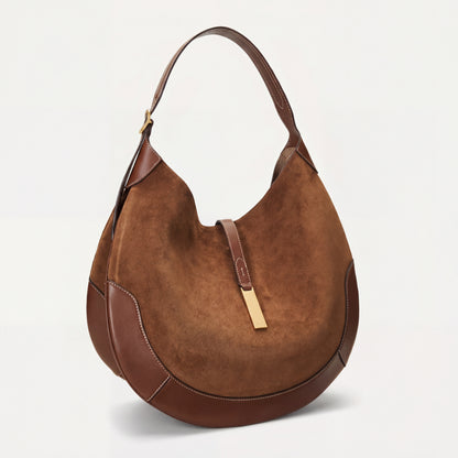 Dollcini Women's Retro Shoulder Bag – European–American Style, Magnetic Closure, Dumpling Shape