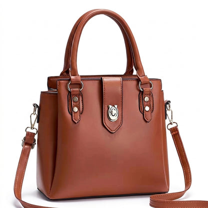 Dollcini Women's Shoulder Bag and Handbag – Water-Repellent PU Faux Leather, with Detachable Strap
