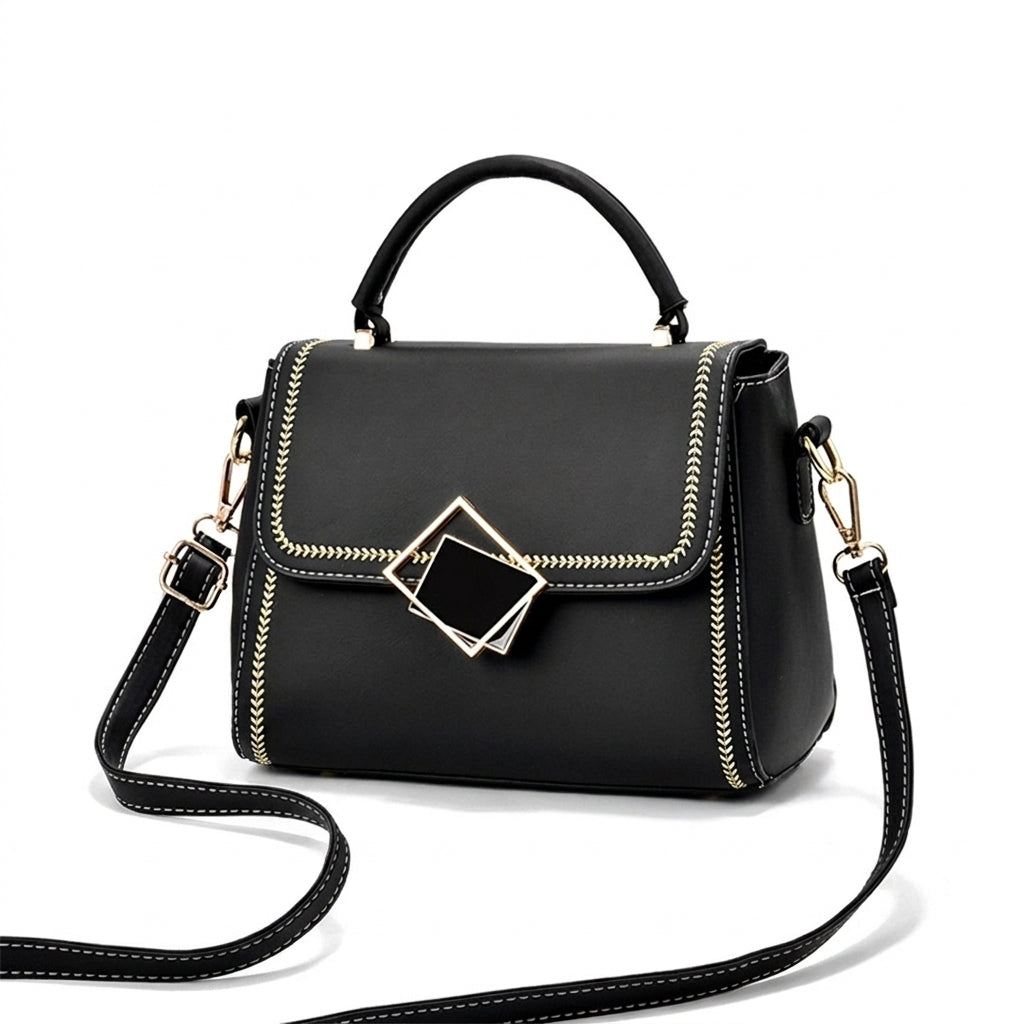 Dollcini Elegant Women's Handbag – Compact Faux Leather, Adjustable Strap