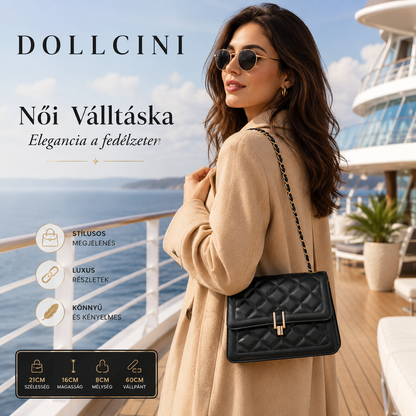 Dollcini Elegant Women's Shoulder Bag – Waterproof Faux Leather, Multiple Colors