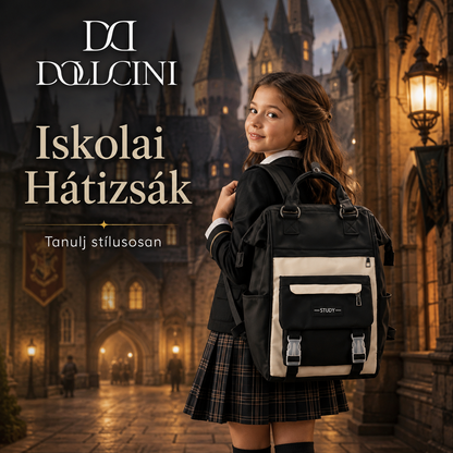 Dollcini Divatos Uniszex Hátizsák, Iskolatáska – Vízálló és Légáteresztő