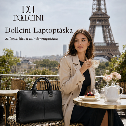 Dollcini, laptop handbag, 432501, Black faux leather