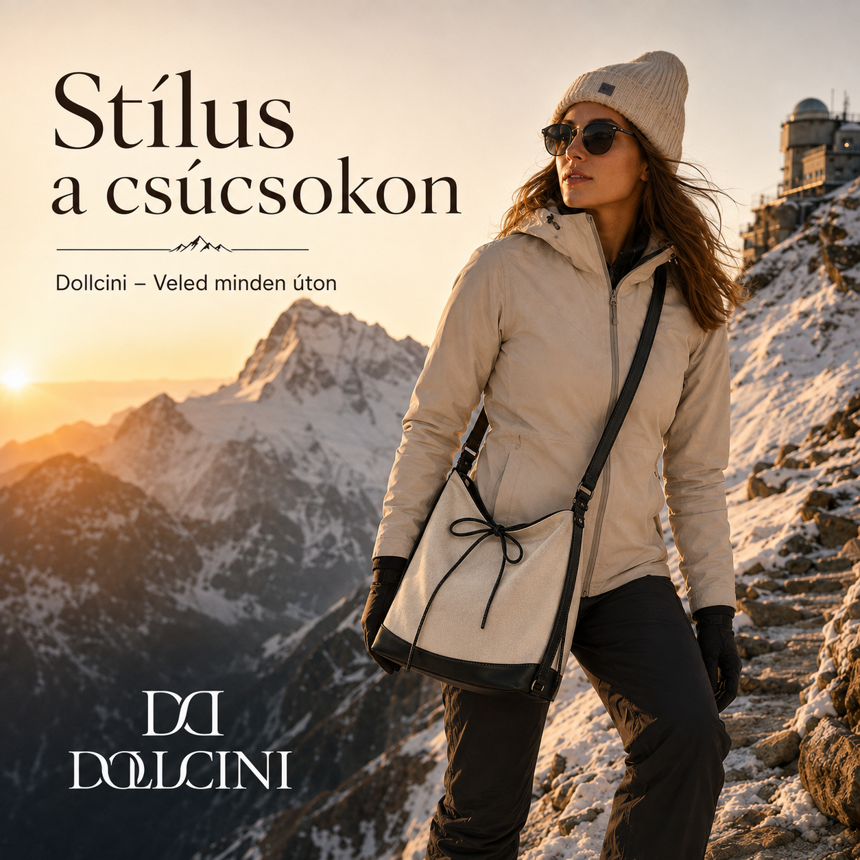 Dollcini Női Átalakítható Hátizsák és Válltáska – Urban Simplicity, Vászon Anyag, Cipzáras