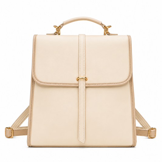 Dollcini Elegant Women's Backpack – Premium Faux Leather, Waterproof