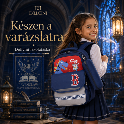 Dollcini Vízálló Iskolatáska Fiúknak és lányoknak – Ajándékokkal, Diákoknak