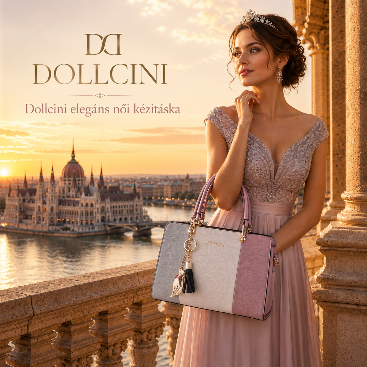Dollcini Elegant Women's Handbag – Faux Leather, Everyday Wear