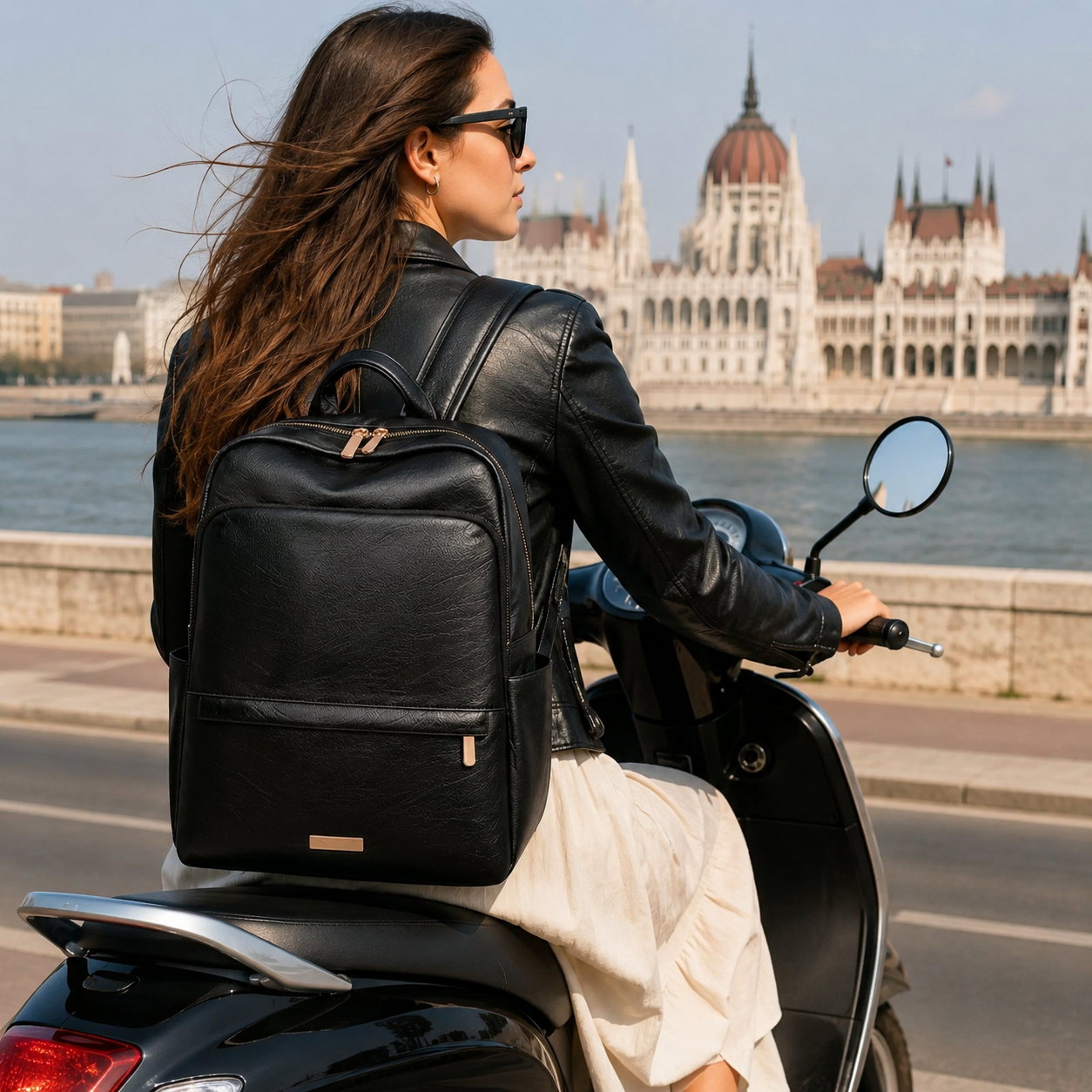 Dollcini Fashionable Women's Backpack – Elegant and Practical Faux Leather Bag