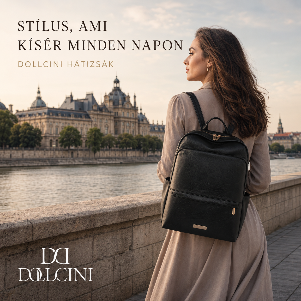 Dollcini Fashionable Women's Backpack – Elegant and Practical Faux Leather Bag