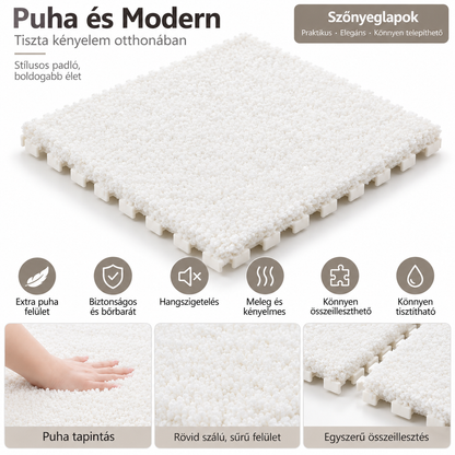 Dollcini Home 5-Piece Foam Carpet – Soft, Fluffy Puzzle Mat