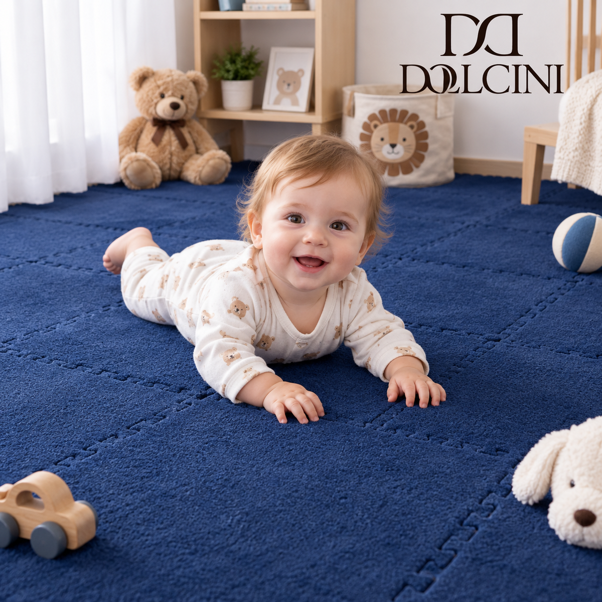 Dollcini Home 5-Piece Foam Carpet – Soft, Fluffy Puzzle Mat