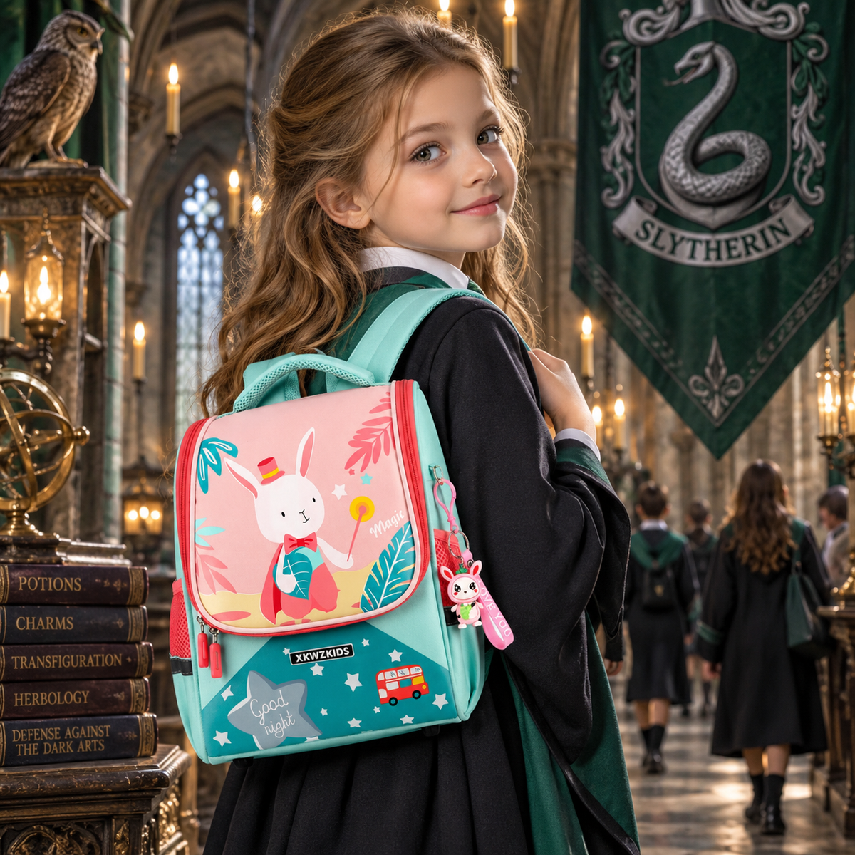 Dollcini Girl's School Bag – Waterproof, Lightweight Backpack