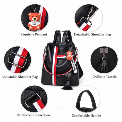 Dollcini Faux Leather Backpack – Waterproof and Durable