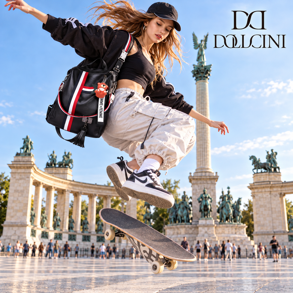 Dollcini Faux Leather Backpack – Waterproof and Durable