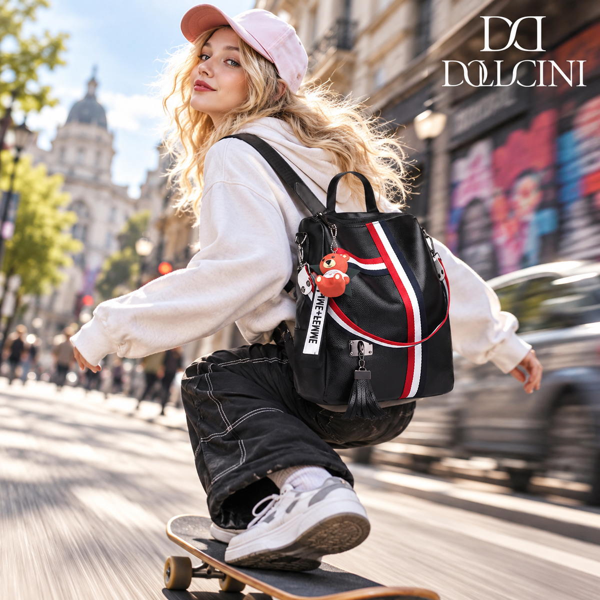 Dollcini Faux Leather Backpack – Waterproof and Durable