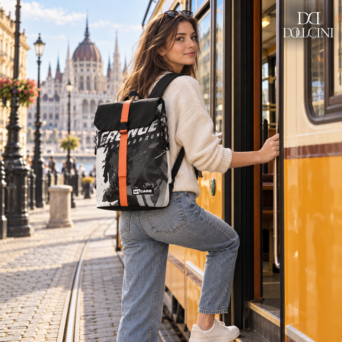 Dollcini Student Laptop Backpack – Waterproof, Scratch-Resistant, Ergonomic Bag