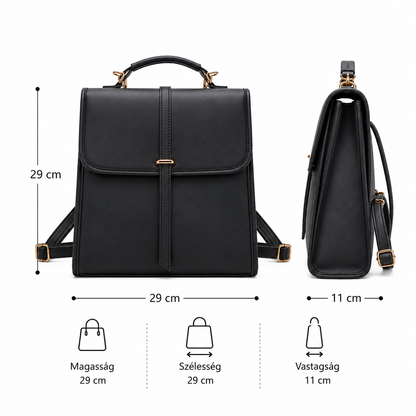 Dollcini Elegant Women's Backpack – Premium Faux Leather, Waterproof