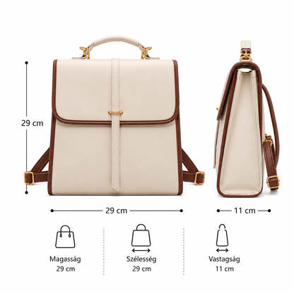 Dollcini Elegant Women's Backpack – Premium Faux Leather, Waterproof