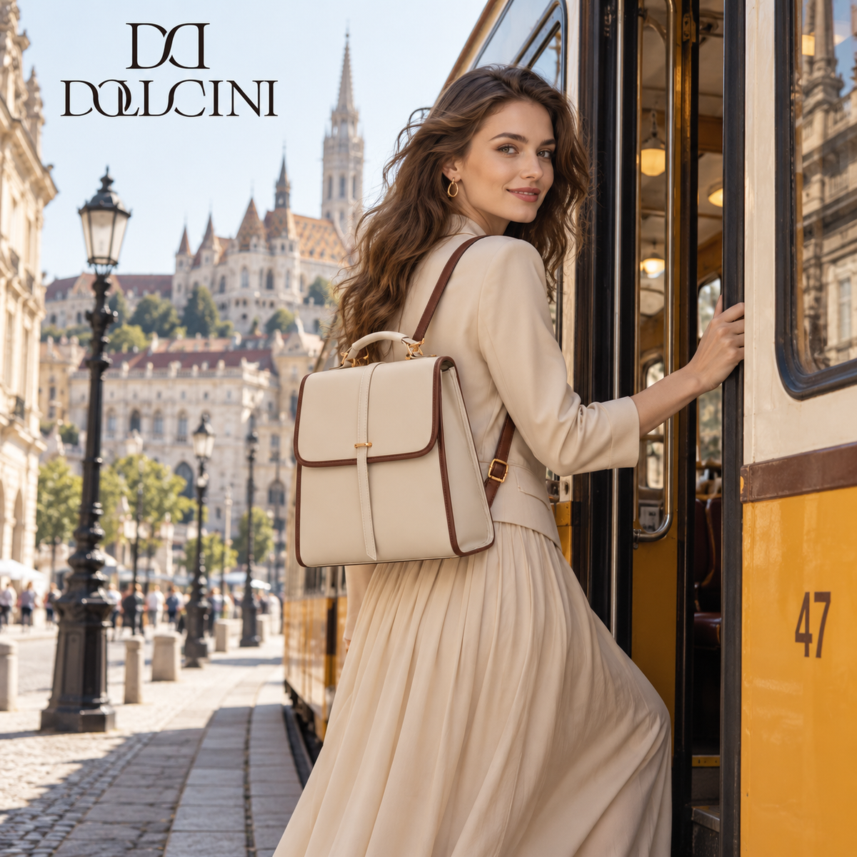 Dollcini Elegant Women's Backpack – Premium Faux Leather, Waterproof