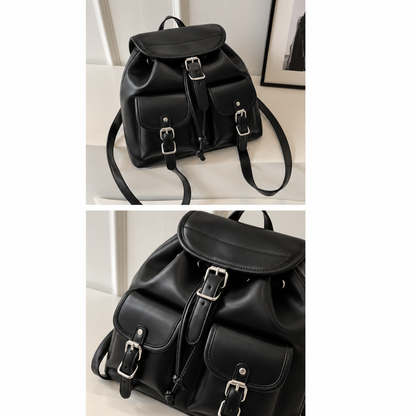 Dollcini Vintage Women's Backpack – Elegant and Practical Faux Leather Casual Bag