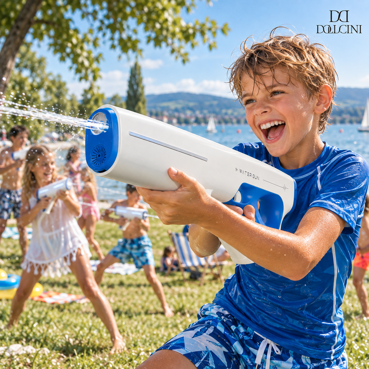 Dollcini Automatic Electric Water Gun – USB Rechargeable, LED Light, 510 ml