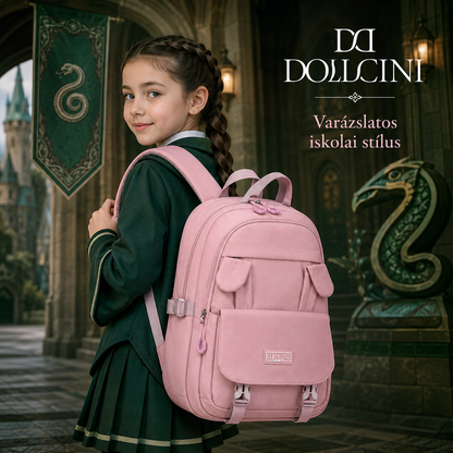Dollcini Bunny Ear Girl Backpack – Cute, Waterproof School Bag