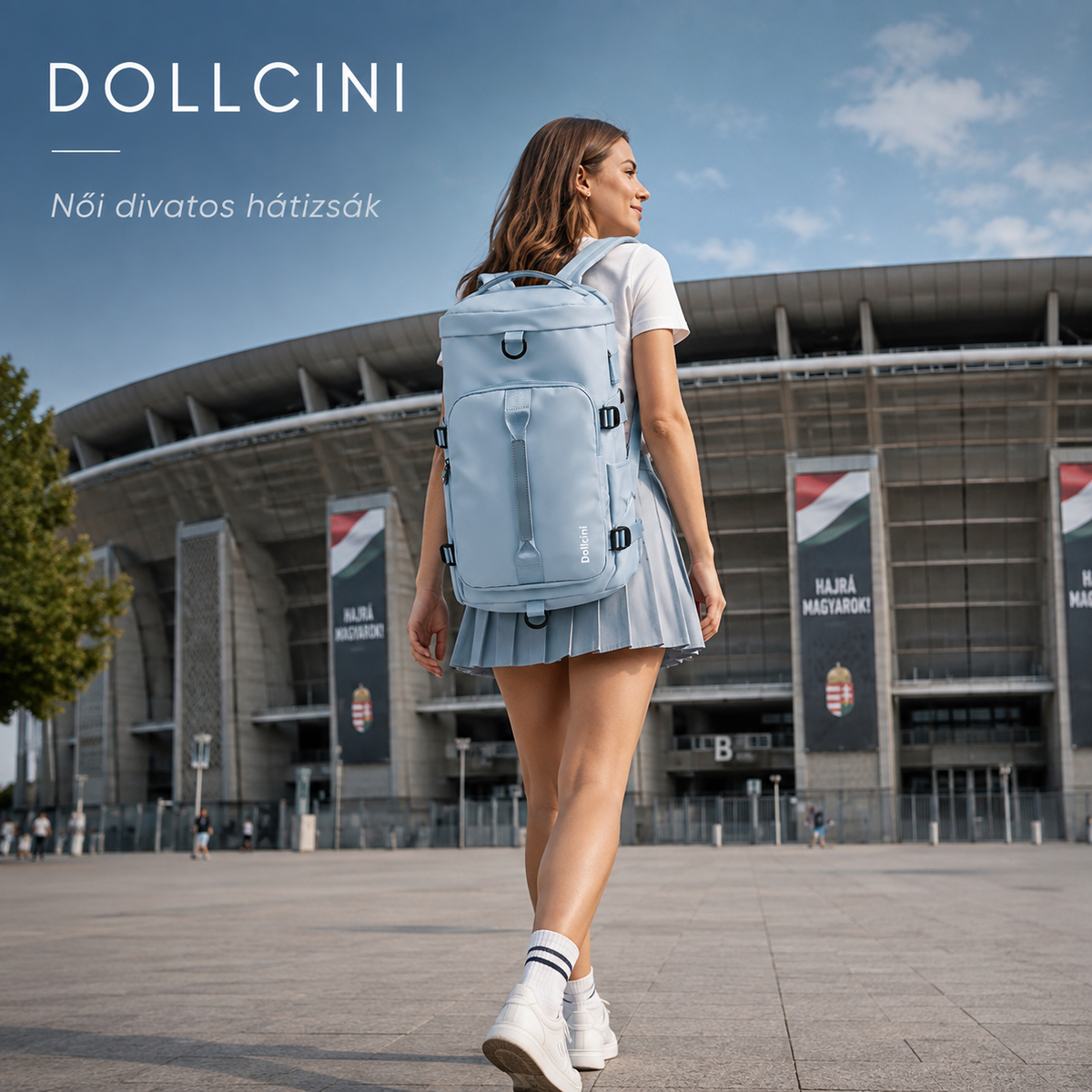 Dollcini Fashionable Women's Backpack – Travel Backpack, Water- and Scratch-Resistant, Lightweight