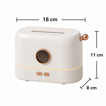 Dollcini Home Flame Humidifier – Quiet Aroma Diffuser, 200 ml