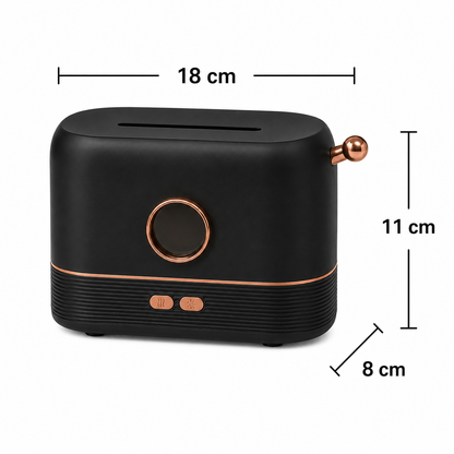 Dollcini Home Flame Humidifier – Quiet Aroma Diffuser, 200 ml
