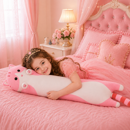 Dollcini Home Long Plush Cat – 60 cm, Multiple Colors