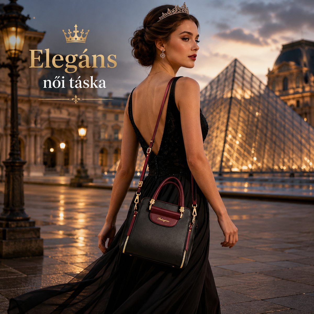 Dollcini Elegant Women's Shoulder Bag – Waterproof Faux Leather, Multiple Colors
