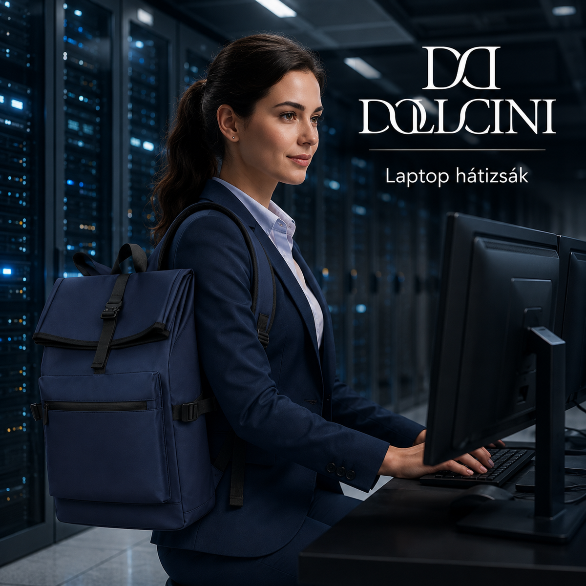 Dollcini Unisex Waterproof Laptop Backpack – Made of Oxford Material, Multi-Compartment, Lightweight and Durable Design