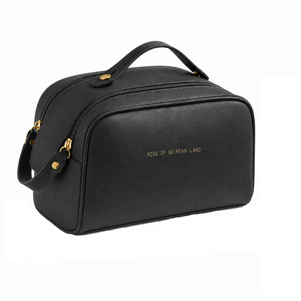 Dollcini Stylish Cosmetic Bag – Waterproof Faux Leather, Large Capacity