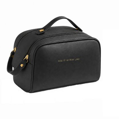 Dollcini Stylish Cosmetic Bag – Waterproof Faux Leather, Large Capacity