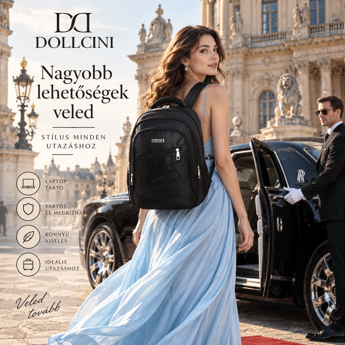 Dollcini MetroTech Unisex Laptop Backpack – Travel Backpack for 17" Laptop, 7 Variants