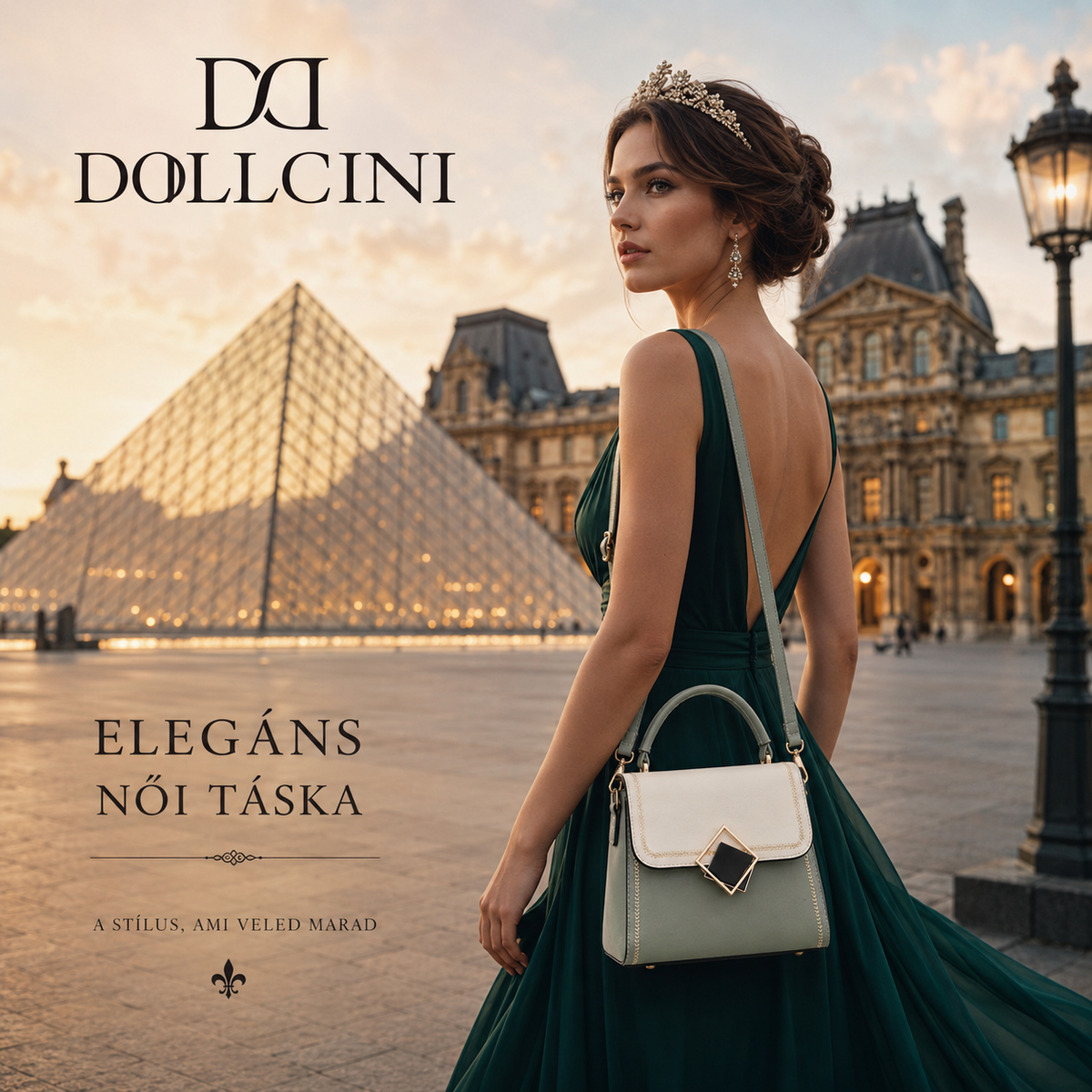 Dollcini Elegant Women's Handbag – Compact Faux Leather, Adjustable Strap