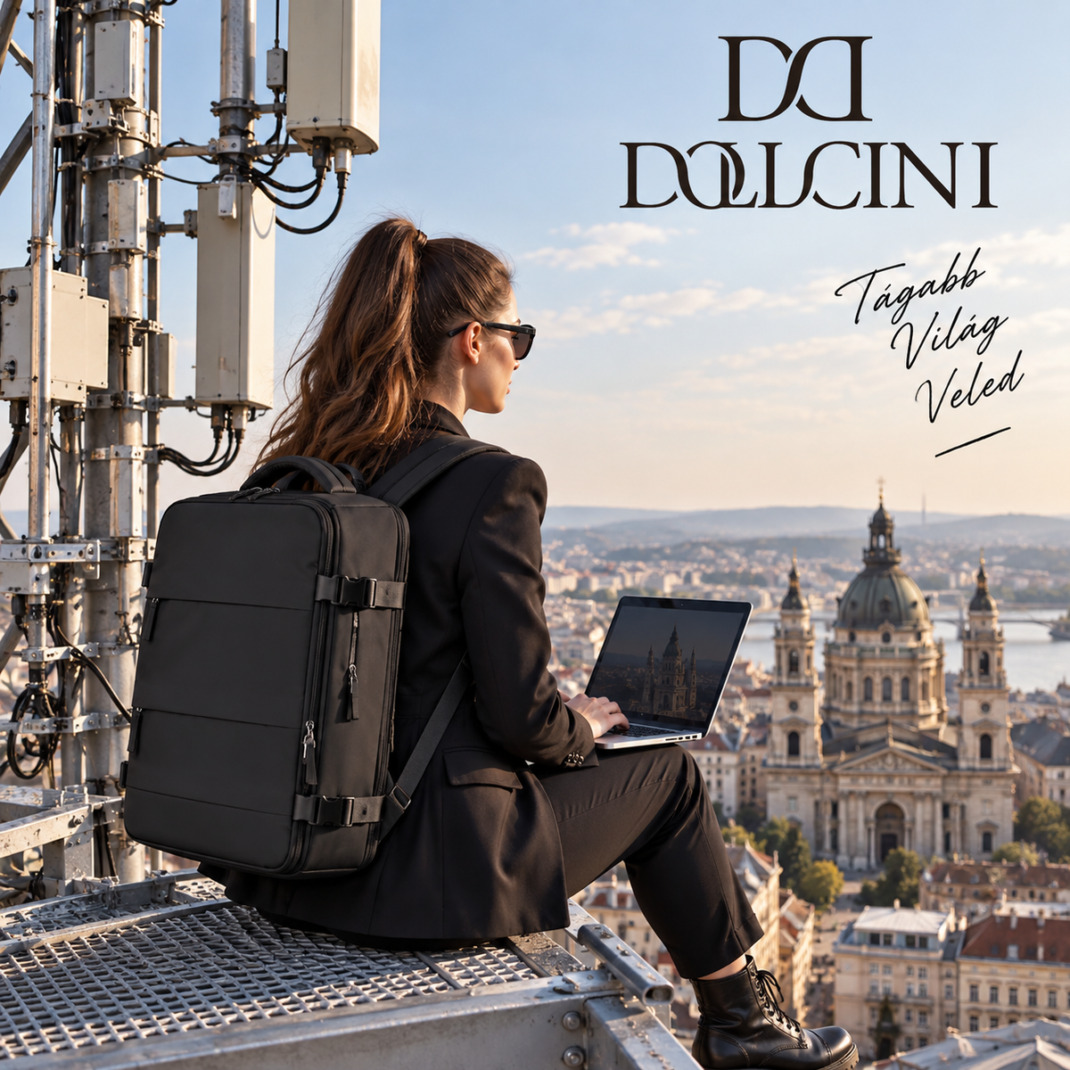 Dollcini Waterproof Men's Travel Backpack – Scratch-Resistant, Double Zipper