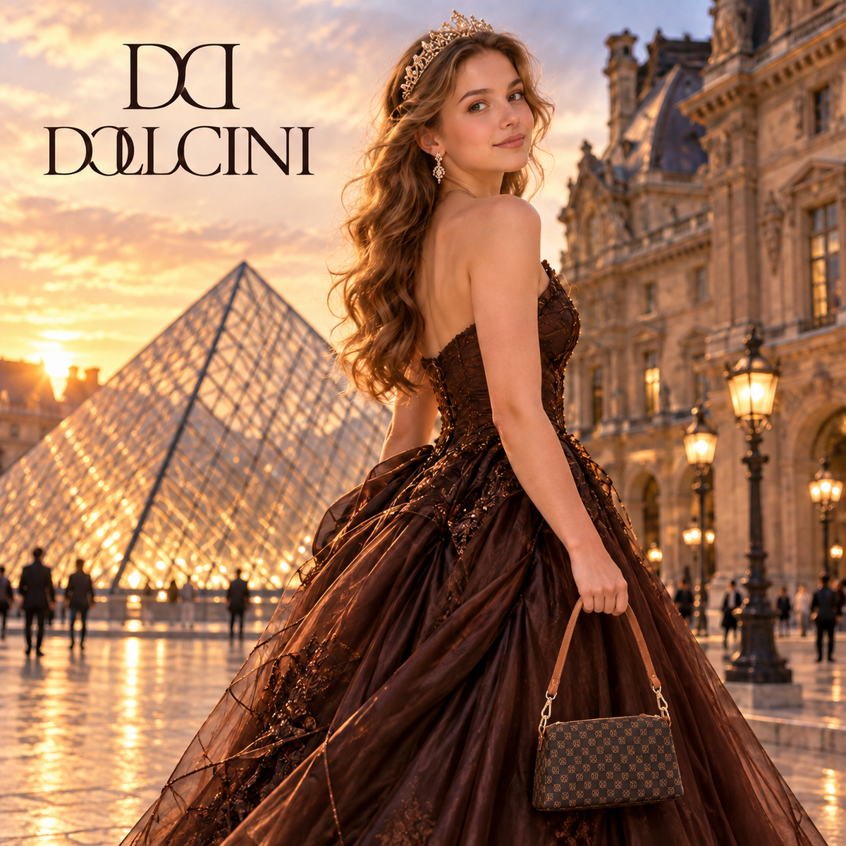 Dollcini Mini Women's Handbag – Fashionable Faux Leather, Detachable Strap
