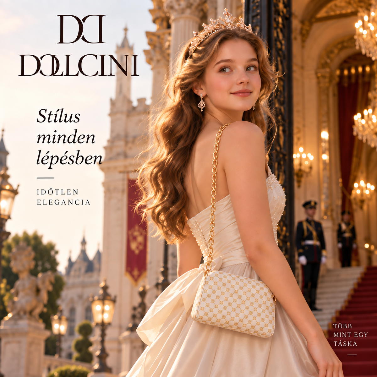 Dollcini Mini Women's Handbag – Fashionable Faux Leather, Detachable Strap