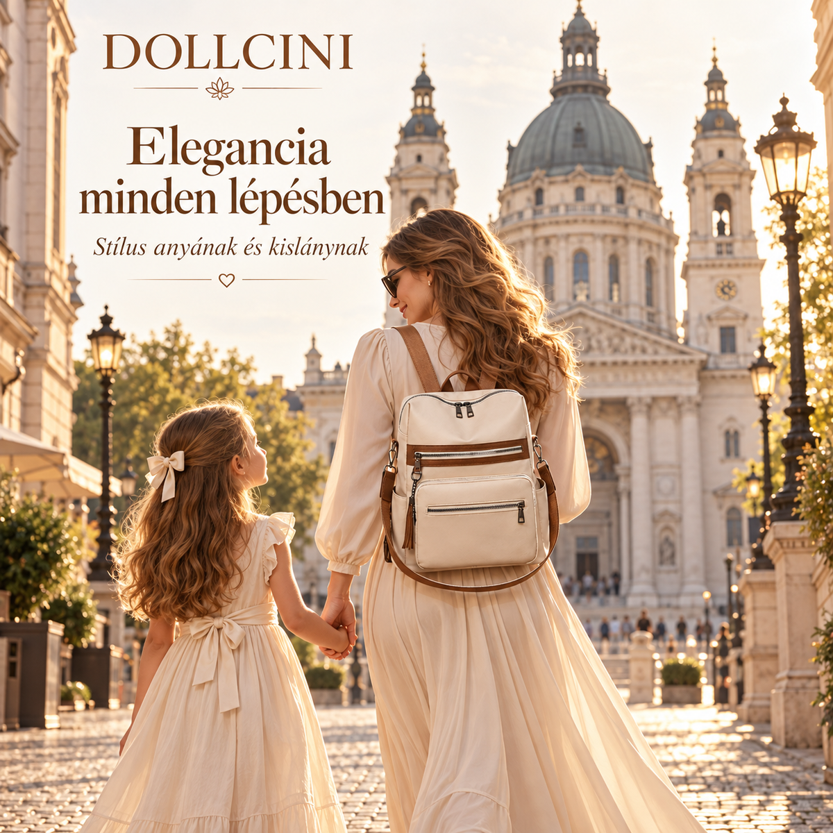 Dollcini Waterproof Women's Backpack – Elegant Faux Leather Bag for Travel
