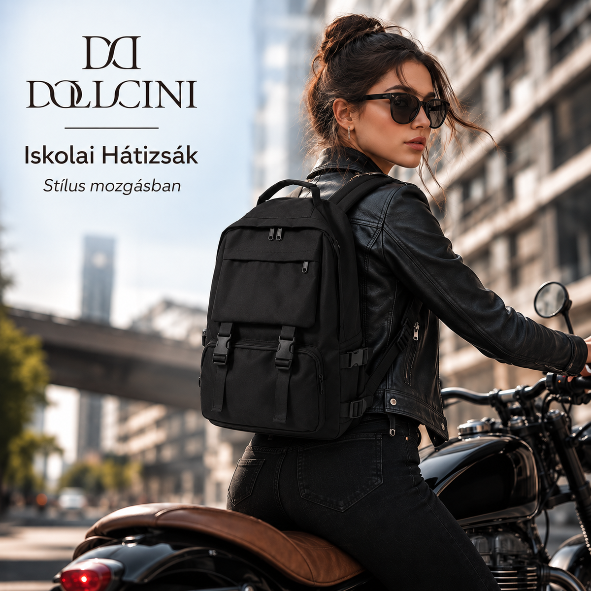 Dollcini Ergonomic Unisex School Backpack with Laptop Compartment – Black-Do not carry more than 3 kg