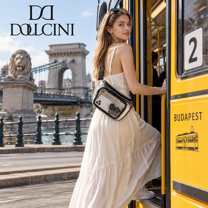 Dollcini Transparent Waist Bag – Waterproof, Adjustable Belt