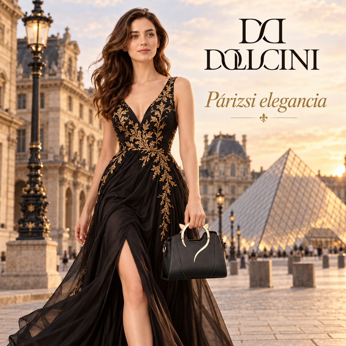 Dollcini Outlet Women's Handbag – Elegant, Cat-Handle, Beauty-Defect Product