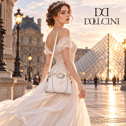 Dollcini Outlet Women's Handbag – Elegant, Cat-Handle, Beauty-Defect Product