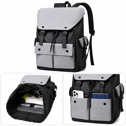 Dollcini Men's Laptop Backpack – Waterproof, Wear-Resistant, Large Capacity