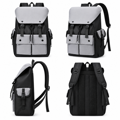 Dollcini Men's Laptop Backpack – Waterproof, Wear-Resistant, Large Capacity