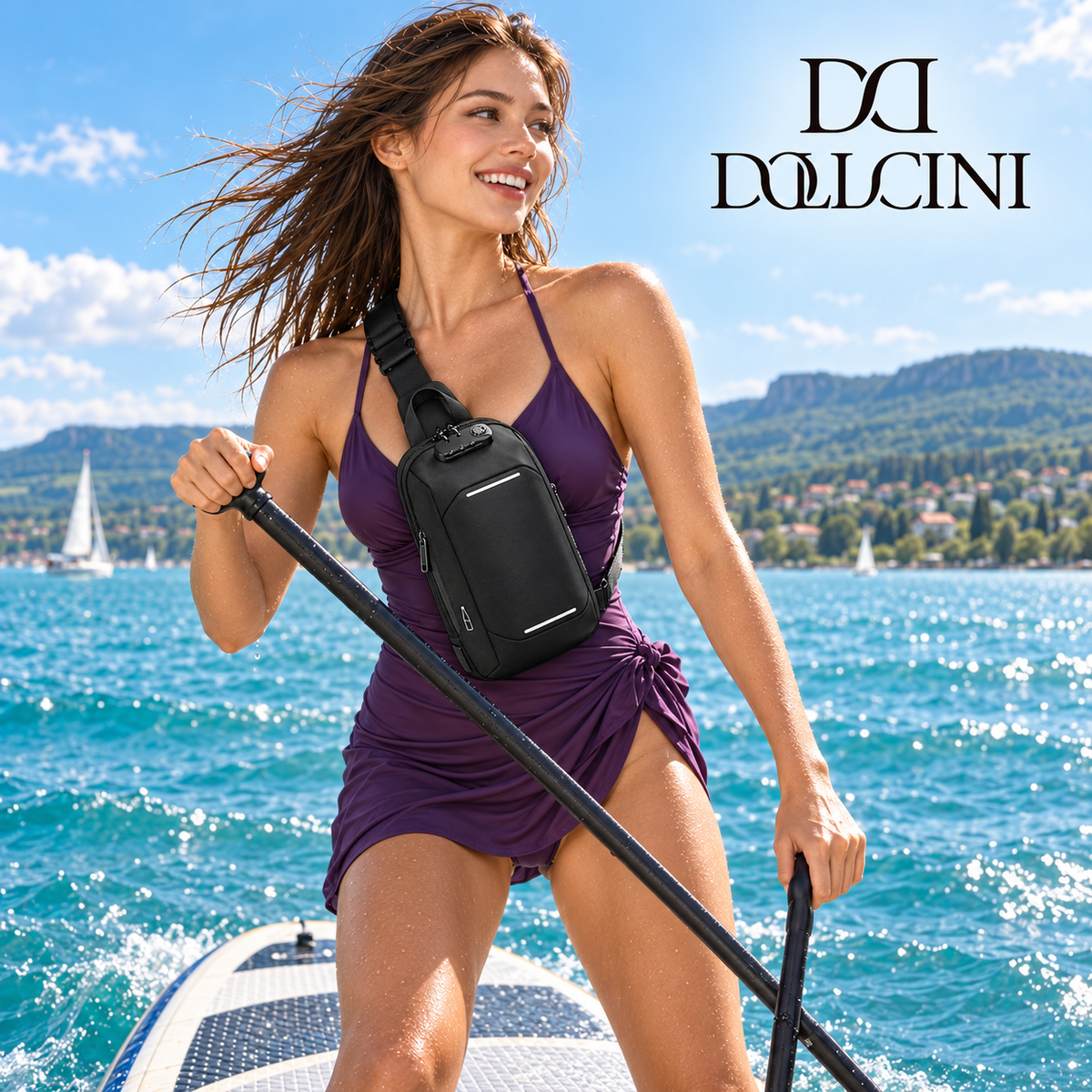 Dollcini Scratch-Resistant Men's Business Side Bag – Waterproof, Wear-Resistant